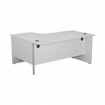 Everyday Panel End Desk | Radial | Right Hand | 1600 x 1200mm | White