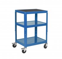 Adjustable Height Steel Trolley | Blue | 150KG Max Load