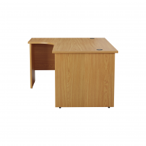 Everyday Panel End Desk | Radial | Left Hand | 1600 x 1200mm | Nova Oak