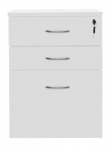 Everyday Mobile Pedestal | Space Saving | 3 Drawers | 636 x 400 x 500mm | White