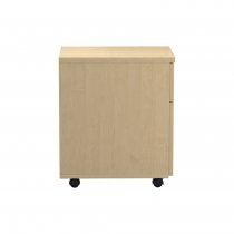 Everyday Mobile Pedestal | Space Saving | 2 Drawers | 595 x 404 x 500mm | Maple