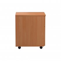 Everyday Mobile Pedestal | Space Saving | 2 Drawers | 595 x 404 x 500mm | Beech