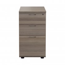 Everyday Desk Height Pedestal | 3 Drawers | 730mm High | 800mm Deep | Grey Oak
