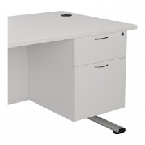 Everyday Fixed Pedestal | 2 Drawers | 655mm Deep | White