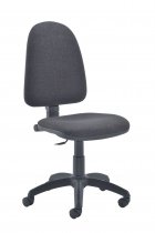 High Back Operator Chair | Charcoal | No Arms | Zoom