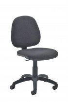 Mid Back Operator Chair | Charcoal | No Arms | No Draughting Kit | Zoom