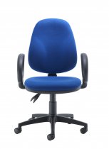 High Back Chair | Royal Blue | Fixed Arms | Concept