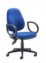 High Back Chair | Royal Blue | Fixed Arms | Concept