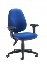 High Back Chair | Royal Blue | Adjustable Arms | Concept