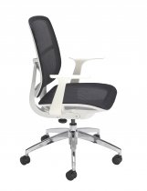 Mesh Chair | Mid Back | Fixed Arms | White | Zico