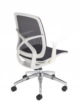 Mesh Chair | Mid Back | Fixed Arms | White | Zico