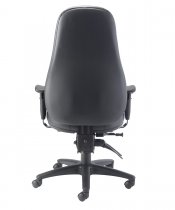 Manager Chair | Leather Faced | Black | Cheetah