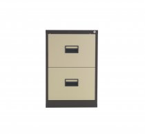 Steel Filing Cabinet | 2 Drawers | 700mm High | Coffee Cream | Talos