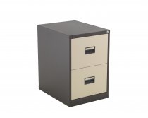 Steel Filing Cabinet | 2 Drawers | 700mm High | Coffee Cream | Talos