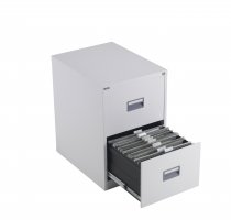 Steel Filing Cabinet | 2 Drawers | 700mm High | White | Talos
