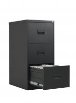 Steel Filing Cabinet | 3 Drawers | 1000mm High | Black | Talos