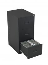 Steel Filing Cabinet | 3 Drawers | 1000mm High | Black | Talos