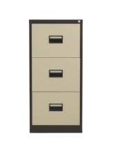 Steel Filing Cabinet | 3 Drawers | 1000mm High | Coffee Cream | Talos