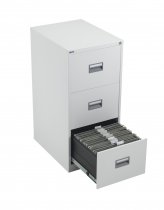 Steel Filing Cabinet | 3 Drawers | 1000mm High | White | Talos