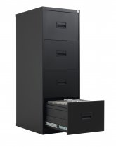 Steel Filing Cabinet | 4 Drawers | 1300mm High | Black | Talos