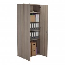 Essential Wooden Cupboard | 2000mm High | Grey Oak