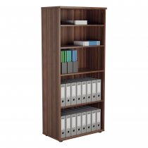Essential Wooden Bookcase | 1800mm High | Dark Walnut