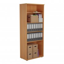 Essential Wooden Bookcase | 2000mm High | Beech