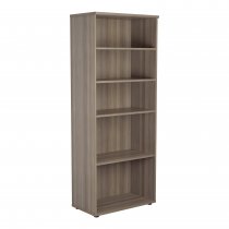 Essential Wooden Bookcase | 2000mm High | Grey Oak