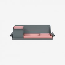 Desk Organiser | Small | Palest Pink Large Inner Trays | Palest Pink Small Inner Trays | Bisley Mosaic