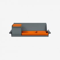 Desk Organiser | Small | Bisley Orange Large Inner Trays | Bisley Orange Small Inner Trays | Bisley Mosaic