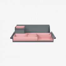 Desk Organiser | Large | Palest Pink Large Inner Trays | Palest Pink Small Inner Trays | Bisley Mosaic