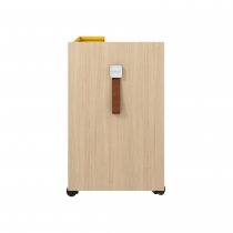 Mobile Under Desk Storage | 490 x 300mm | Oak Laminate | Golden Sunflower Yellow | Bisley Shadow