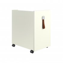 Mobile Under Desk Storage | 490 x 300mm | White Laminate | Chalk | Bisley Shadow