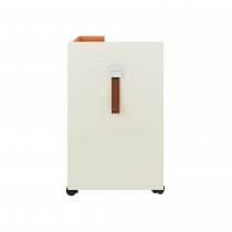 Mobile Under Desk Storage | 490 x 300mm | White Laminate | Bisley Orange | Bisley Shadow
