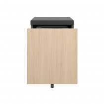 Mobile Storage with Seat Pad | 542 x 420mm | Oak Laminate | Olive Green | Bisley Pal