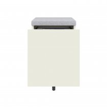 Mobile Storage with Seat Pad | 542 x 420mm | White Laminate | Chalk | Bisley Pal