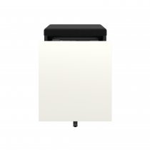 Mobile Storage with Seat Pad | 542 x 420mm | White Laminate | Black | Bisley Pal