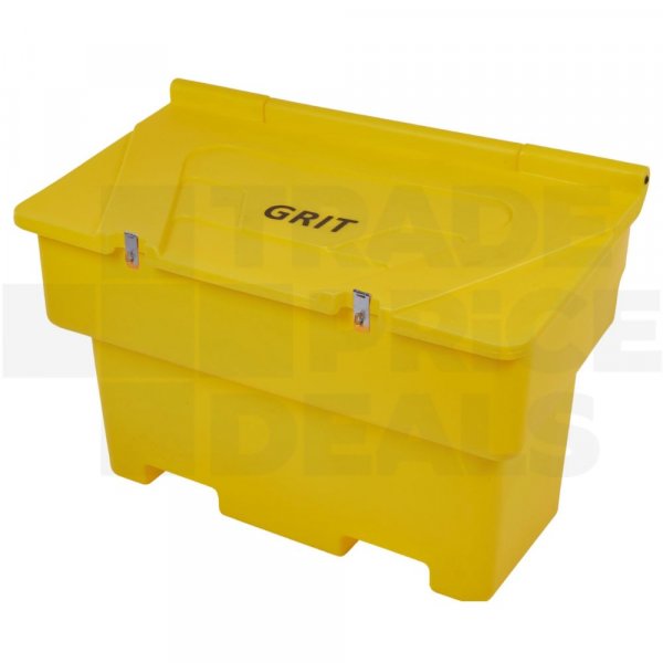 Large Stacking Grit Bin | 200 Litre | Bin Only | Hasp & Staple Lock | Yellow