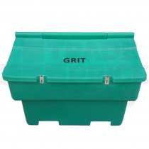 Large Stacking Grit Bin | 200 Litre | 200kg White Salt | Hasp & Staple Lock | Green