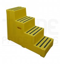 Heavy Duty Step | 4 Treads | Platform Height 820mm | Yellow
