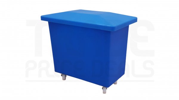 Mobile Tapered Truck | Blue | Loose Fitting Lid | Food Approved Polyethylene | 200 Ltr | 830 x 455 x 760mm
