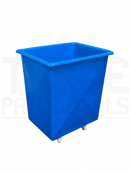 Mobile Tapered Truck | Blue | No Lid | Food Approved Polyethylene | 225 Ltr | 725 x 570 x 825mm