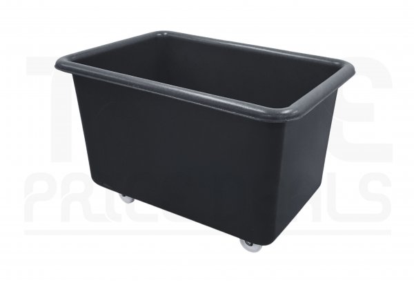 Mobile Tapered Truck | Black | No Lid | Recycled Polymer | Not for Food Environments | 320 Ltr | 1100 x 690 x 695mm