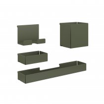 Hanging Steel Storage Set | Compatible with Bisley Hideaway and Platform | Olive Green