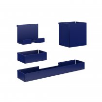 Hanging Steel Storage Set | Compatible with Bisley Hideaway and Platform | Oxford Blue