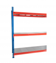 TS Longspan Racking | Extension Bay | 3000 x 1587 x 928mm | Solid Steel Shelves | 3 Levels | 500kg Max Weight per Shelf