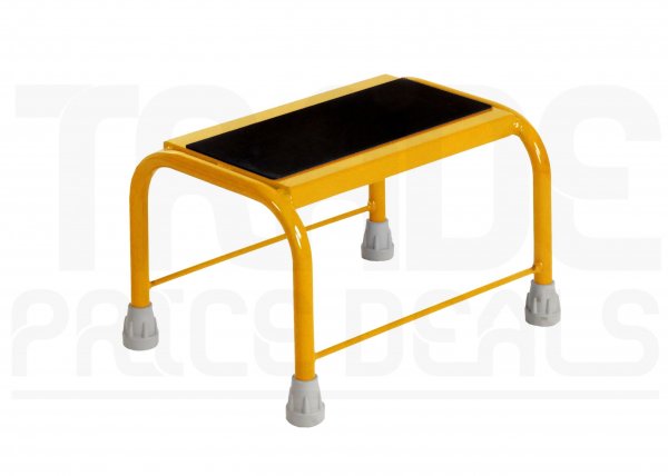 Robust Portable Steps | Platform Height 250mm | No Handrail | Yellow | Steptek