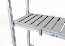 Express Aluminium Shelving | 1700h x 770w x 375d mm | 4 Levels | 250kg Max Weight per Shelf | Eko Fit