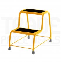 Robust Portable Steps | Platform Height 500mm | No Handrail | Yellow | Steptek