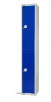 Standard Locker | 2 Doors | 1800 x 300 x 300mm | Blue